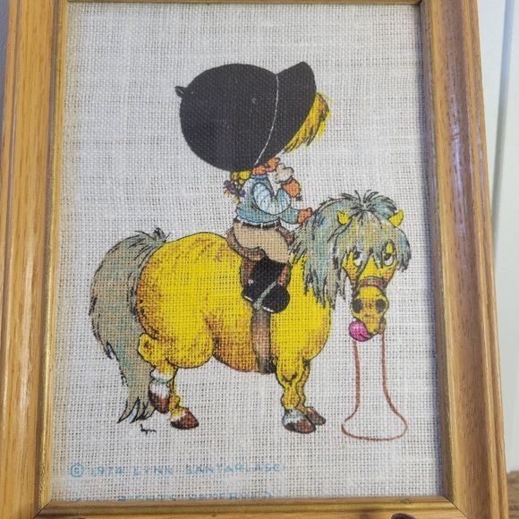 Vintage Lynne Santarlsci Serigraph Canvas Children Art - Picture 3 of 6